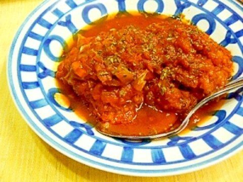 トマト缶で野菜たっぷり煮込みハンバーグ★